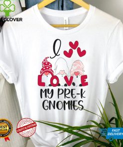 I Love My Pre K Gnomies Valentines Day Shirt tee