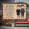 Personalized Biker Couple Poster   Marriage Chapter Riding Together   Desert Highway Background