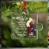 I Love You Forever Personalized Acrylic Ornament Gift For Christmas Couple Gift