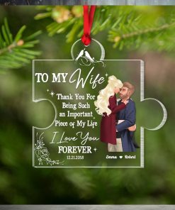 I Love You Forever Personalized Acrylic Ornament  Gift For Christmas  Couple Gift