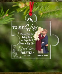 I Love You Forever Personalized Acrylic Ornament Gift For Christmas Couple Gift