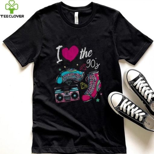 I Love the 90s 1990 Nineties Music Party Vintage Retro Funny T Shirt