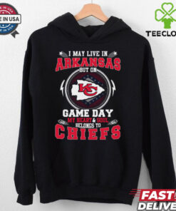 I May Live In Arkansas But On Game Day My Heart & Soul Belongs To Chiefs T Shirt