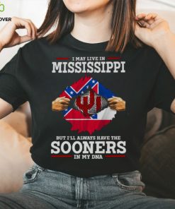 I May Live In Mississippi But I’ll Always Have The Oklahoma Sooners In My DNA 2023 hoodie, sweater, longsleeve, shirt v-neck, t-shirt