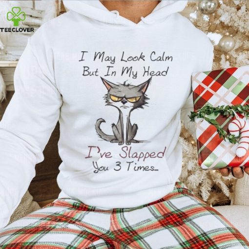 I May Look Calm I've Slapped You 3 Times Thoodie, sweater, longsleeve, shirt v-neck, t-shirt