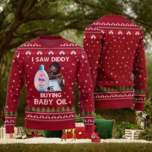 I Saw Diddy Buying Baby Oil Chirstmas Gifts 2024 Xmas For Family And Friends Ugly Sweater