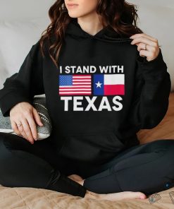 I Stand With Texas and American Flag Shirt