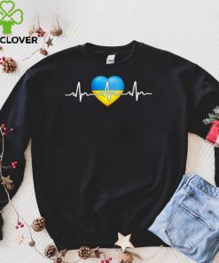 I Stand With Ukraine Heartbeat Ukrainian Flag with Heart T Shirt 3 I Stand With Ukraine Heartbeat Ukrainian Flag with Heart T Shirt