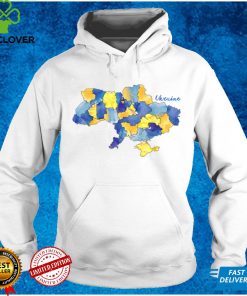 I Stand With Ukraine Ukrainian Map Watercolor Souvenir T Shirt