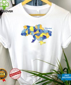 I Stand With Ukraine Ukrainian Map Watercolor Souvenir T Shirt