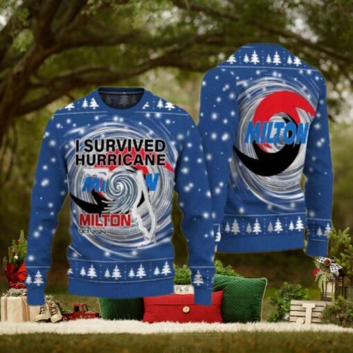 I Survived Hurricane Milton 2024 Ugly Christmas Sweater – Fun and Memorable Holiday Sweater