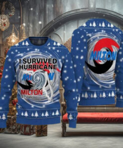 I Survived Hurricane Milton 2024 Ugly Christmas Sweater – Fun and Memorable Holiday Sweater