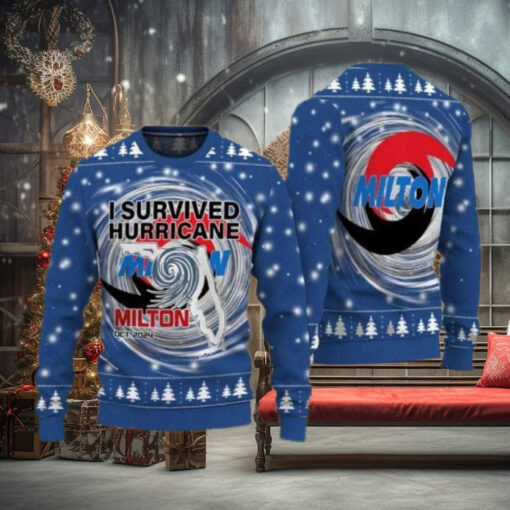 I Survived Hurricane Milton 2024 Ugly Christmas Sweater – Fun and Memorable Holiday Sweater