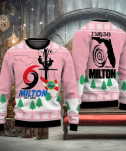 I Survived Hurricane Milton October 2024 Ugly Christmas Sweater – Memorable Holiday Sweater