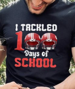 I Tackled 100 Days Of School Football 100th Day Boys Kids Shirt