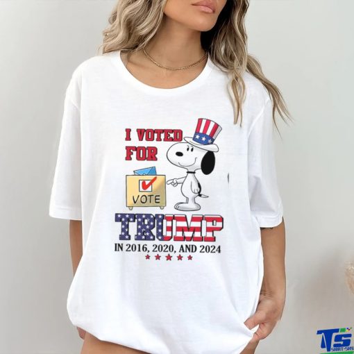I VOTED FOR TRUMP IN 2016, 2020 AND 2024 Unisex T Shirt