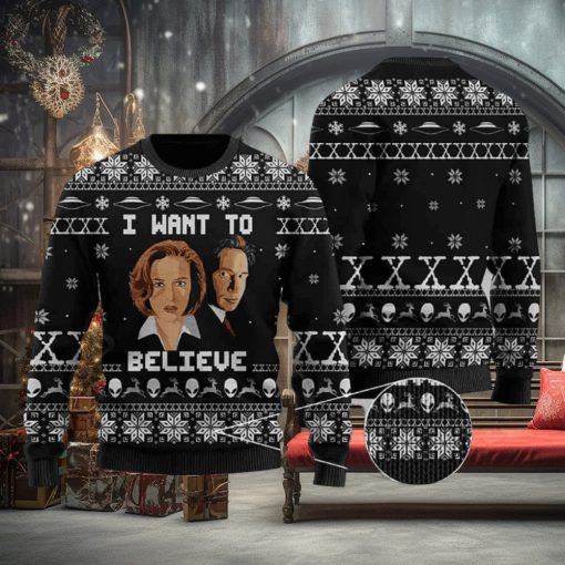 I Want To Believe Ugly Christmas Sweater