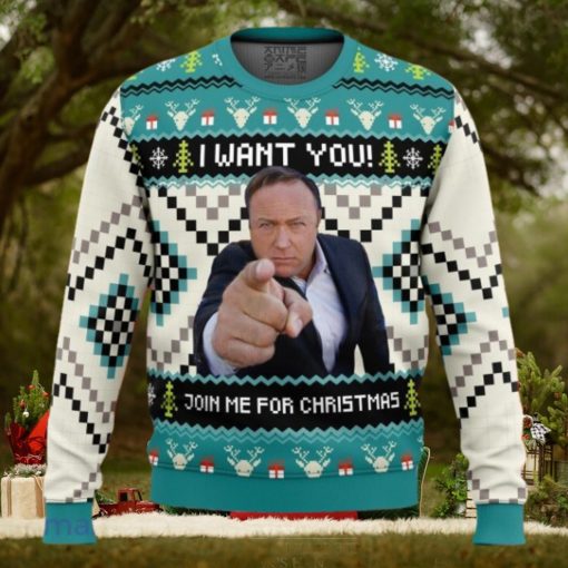 I Want You Alex Jones Ugly Christmas Sweater Unique Gift For Men And Women