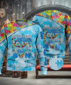 I Wear Blue For My Son Autism Awareness 3D Full Print Ugly Sweater Christmas Gift Sweater