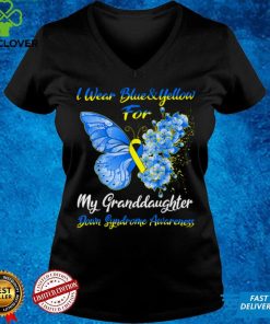 I Wear Blue & Yellow For My Granddaughter Down Syndrome T Shirt