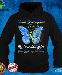 I Wear Blue & Yellow For My Granddaughter Down Syndrome T Shirt 1 I Wear Blue & Yellow For My Granddaughter Down Syndrome T Shirt