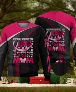 I Wear Pink For My Mom 3D Full Print Ugly Sweater Christmas Gift Sweater