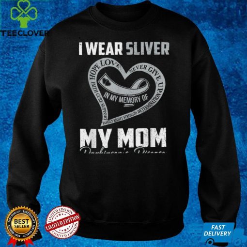I Wear Silver For My Mom Parkinson’s Heart T Shirt