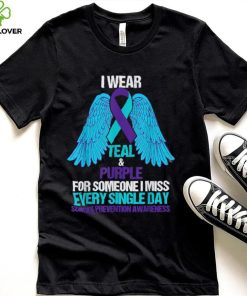 I Wear Teal And Purple For Someone Suicide Prevention T Shirt