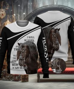 I Will Be Your Faithful Black Horse 3D Full Print Ugly Sweater Christmas Gift Sweater