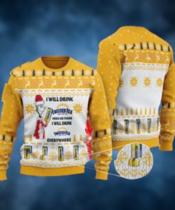 I Will Drink Twisted Tea Everywhere Christmas Ugly Sweater