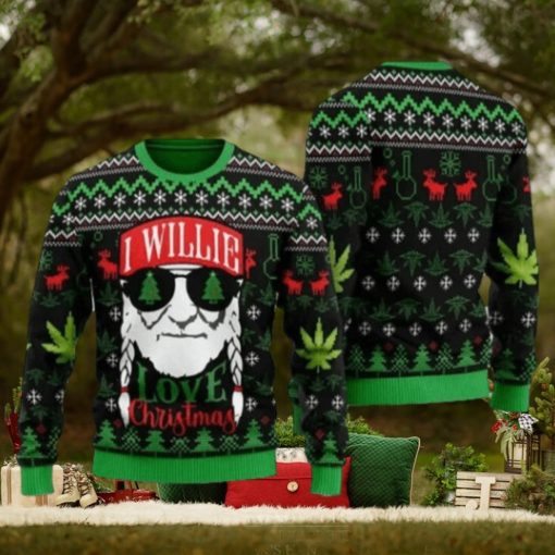 I Willie Love Christmas Willie Bond Weed Ugly Christmas Sweater