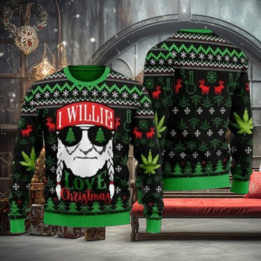 I Willie Love Christmas Willie Bond Weed Ugly Christmas Sweater