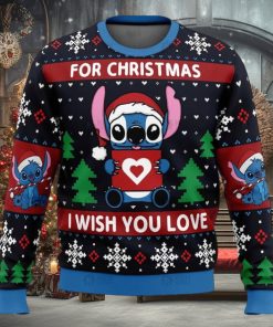 I Wish you Love Stitch Ugly Sweater Christmas