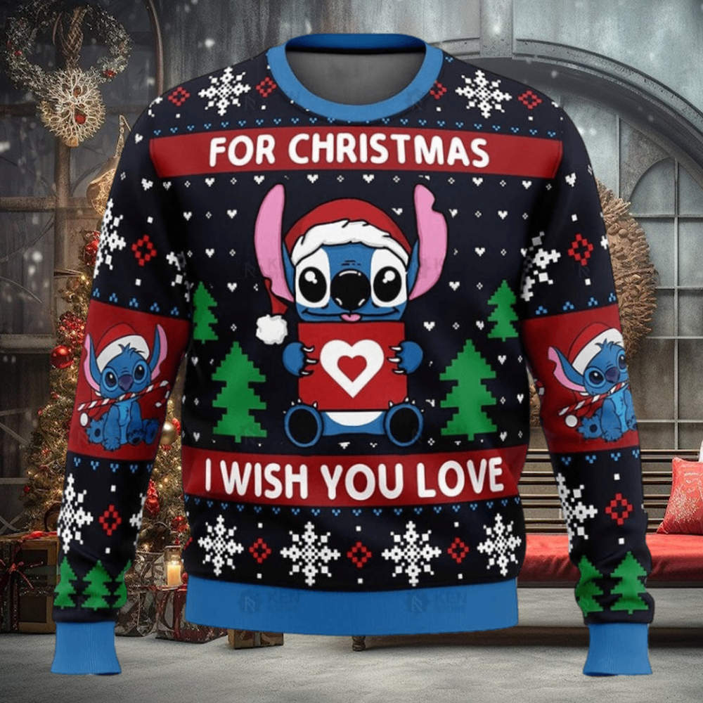 I Wish you Love Stitch Ugly Sweater Christmas I Wish you Love Stitch Ugly Sweater Christmas