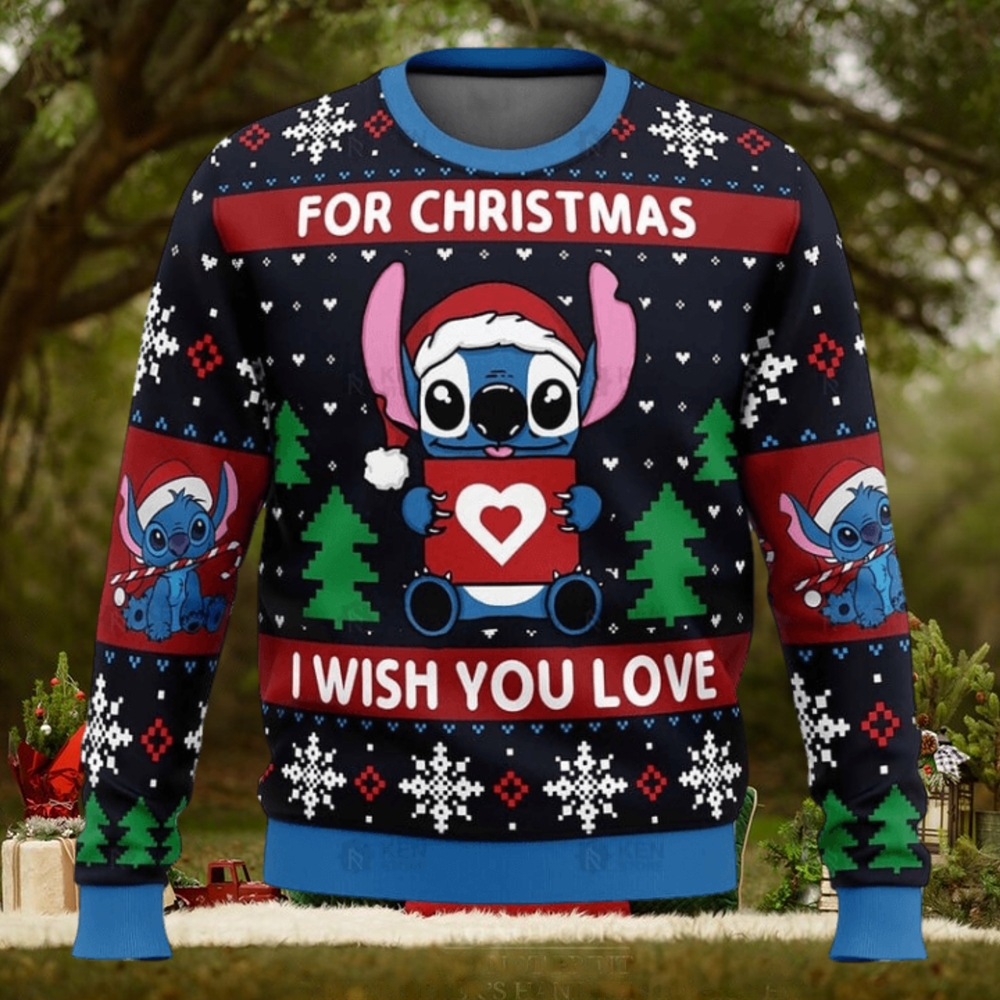 I Wish you Love Stitch Ugly Sweater Christmas I Wish you Love Stitch Ugly Sweater Christmas