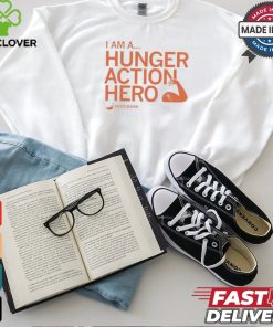 I am a hunger action hero foodbank T shirt 2 I am a hunger action hero foodbank T shirt