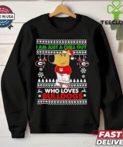 I am just a Chill Guy who loves Georgia Bulldogs ugly Christmas shirt