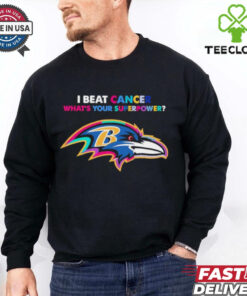 I beat cancer what’s your superpower Baltimore Ravens shirt