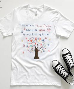 I became a social worker because your life tree hands retro T Shirt