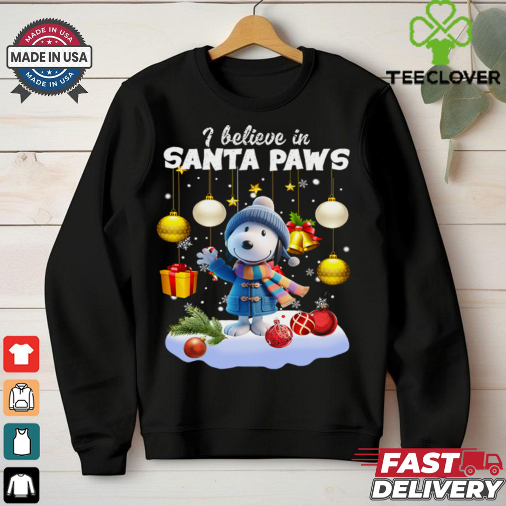 I believe in santa paws christmas shirt I believe in santa paws christmas shirt