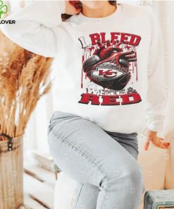 I bleed Kansas City Chiefs white and red hoodie, sweater, longsleeve, shirt v-neck, t-shirt