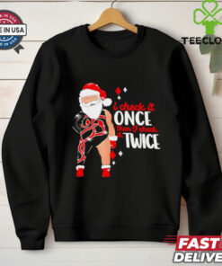 I check it once then I check it twice Santa Christmas shirt