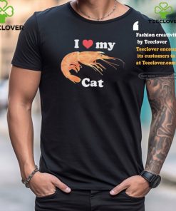 I heart my cat shrimp shirt