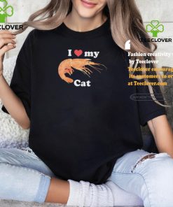 I heart my cat shrimp shirt