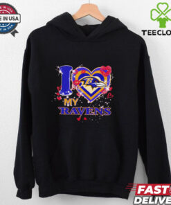 I love Baltimore Ravens my Ravens heart shirt
