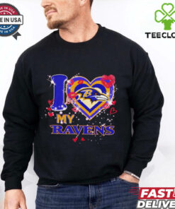 I love Baltimore Ravens my Ravens heart shirt