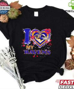 I love Baltimore Ravens my Ravens heart shirt
