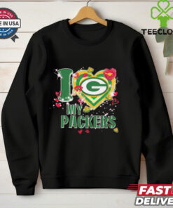 I love Green Bay Packers my Packers heart shirt