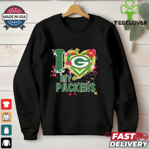 I love Green Bay Packers my Packers heart shirt