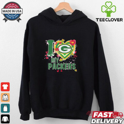 I love Green Bay Packers my Packers heart shirt